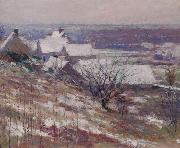 Theodore Robinson Winter Landscape oil painting on canvas